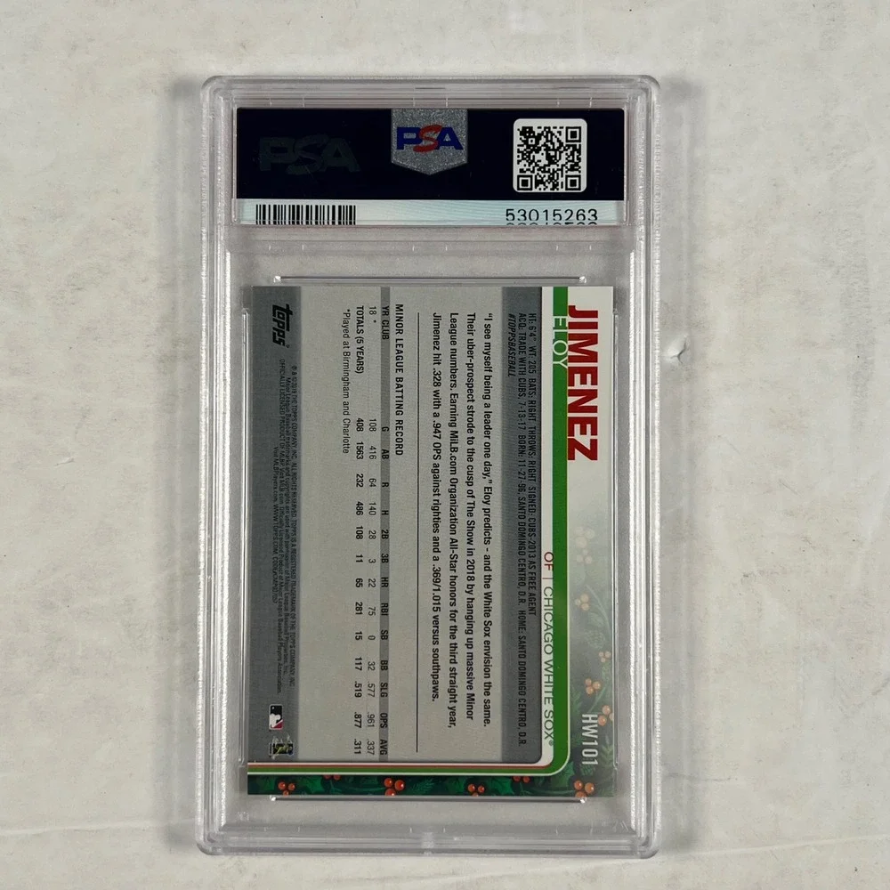 2019 Topps Holiday Eloy Jimenez Rookie Card #101 PSA 9 Mint Chicago White Sox RC